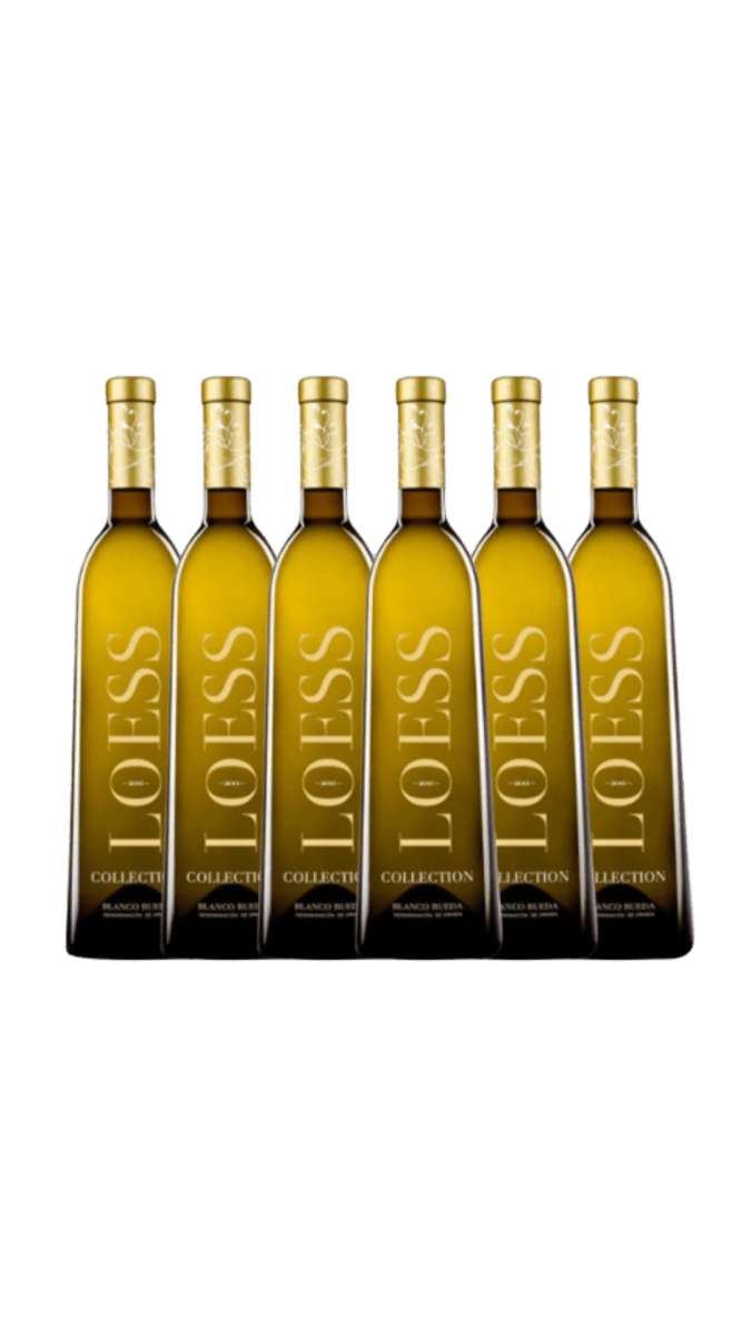 Doos (6) - Loess Collection - Verdejo - Rueda (Goud) - Loess Wijnen - spaanse_wijn - Verdejo witte wijn uit Rueda, exclusieve Spaanse kwaliteitswijn - Ribera del Duero rode wijn, gemaakt van Tempranillo druiven - Spaanse wijnen exclusief