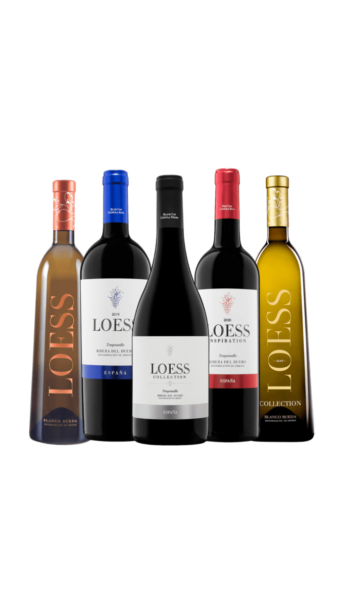 Ontdek Loess Mix - Loess Wijnen - spaanse_wijn - Verdejo witte wijn uit Rueda, exclusieve Spaanse kwaliteitswijn - Ribera del Duero rode wijn, gemaakt van Tempranillo druiven - Spaanse wijnen exclusief
