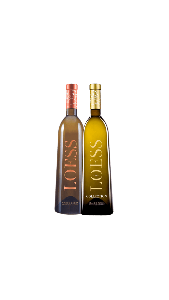Witte Wijn Bundel Loess (1x Koper, 1x Goud) - Loess Wijnen - spaanse_wijn - Verdejo witte wijn uit Rueda, exclusieve Spaanse kwaliteitswijn - Ribera del Duero rode wijn, gemaakt van Tempranillo druiven - Spaanse wijnen exclusief